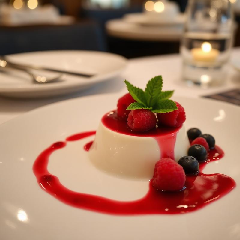 Panna Cotta cu fructe de pădure